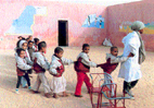 Bambini in un villaggio Saharawi